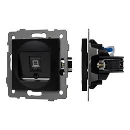 Фото #1 товара Механизм компьютерной розетки SCT-MPC1-PL-BK-V (RJ-45, CAT6) (Arlight, -)