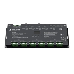 Фото #1 товара INTELLIGENT ARLIGHT Декодер SMART-PWM-124-83-SH-RDM-SUF Black (12-24V, 24x4A, XLR3, DMX512) (Arlight, IP20 Металл, 5 лет)