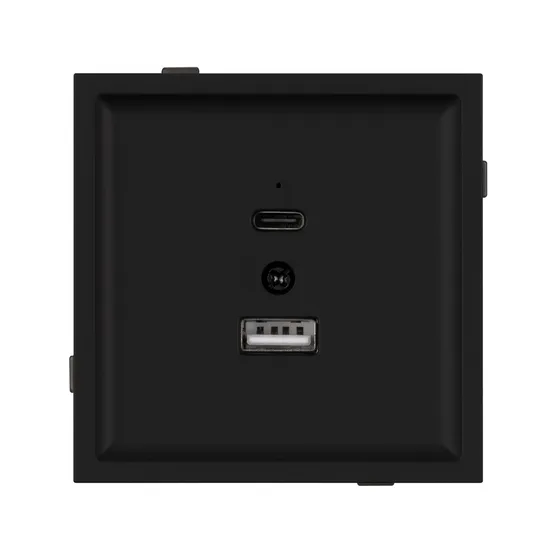 Фото #2 товара Механизм USB розетки SCT-TENDO-MUAC-SFPL-BK (5V, 3A, QC3) (Arlight, -)