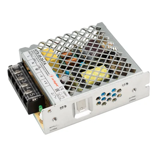 Фото товара Блок питания HTS-35-24-FA (24V, 1.5A, 35W) (Arlight, IP20 Сетка, 3 года)