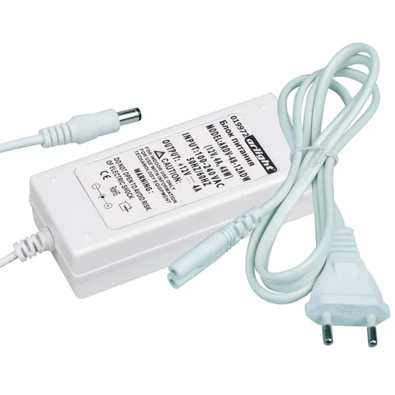 Фото товара Блок питания ARDV-48-12ADW (12V, 4A, 48W) (Arlight, Адаптер, 2 года)