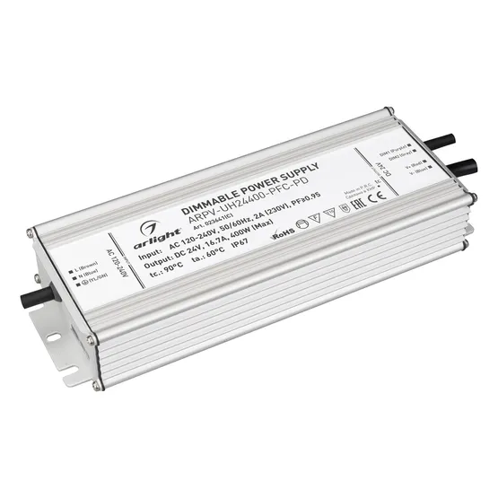 Фото #1 товара Блок питания ARPV-UH24400-PFC-PD (24V, 16.7A, 400W) (Arlight, IP67 Металл, 5 лет)