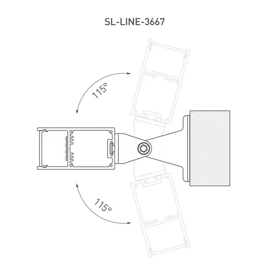Фото #6 товара Профиль с экраном SL-LINE-3667-2500 BLACK+OPAL (Arlight, Алюминий)