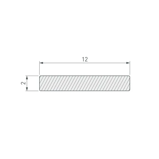 Фото #2 товара Полоса ARH-W12-2000 ANOD (Arlight, Алюминий)