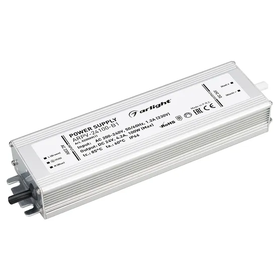 Фото товара Блок питания ARPV-24100-B1 (24V, 4.2A, 100W) (Arlight, IP66 Металл, 3 года)