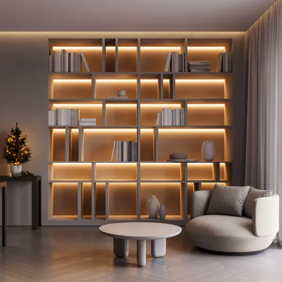 Фото #2 товара Светодиодная лента FC-A240-10mm 24V Warm2700-CX1 (24 W/m, IP20, 5m) (Arlight, резка 1 светодиод)