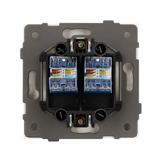 Фото #3 товара Механизм компьютерной розетки двойной SCT-TENDO-MPC2-SFPL-WH (RJ-45, CAT6) (Arlight, -)