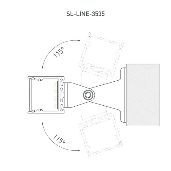 Фото #8 товара Профиль SL-LINE-3535-3000 BLACK (Arlight, Алюминий)
