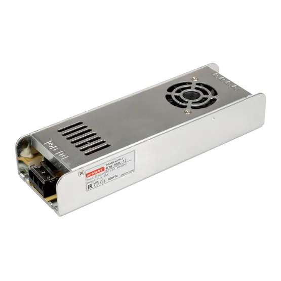 Фото товара Блок питания HTS-300L-12 (12V, 25A, 300W) (Arlight, IP20 Сетка, 3 года)