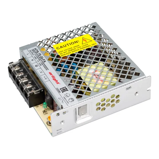 Фото товара Блок питания HTS-75-24-FA (24V, 3.2A, 75W) (Arlight, IP20 Сетка, 3 года)