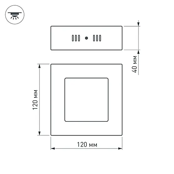 Фото #5 товара Светильник SP-S120x120-6W White (Arlight, IP20 Металл, 3 года)