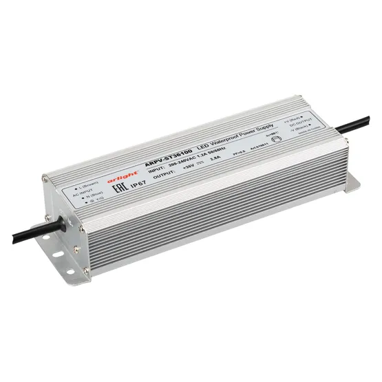 Фото товара Блок питания ARPV-ST36100 (36V, 2.8A, 100W) (Arlight, IP67 Металл, 3 года)