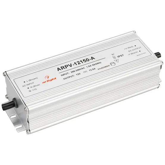 Фото #1 товара Блок питания ARPV-12150-A (12V, 12.5A, 150W) (Arlight, IP67 Металл, 3 года)