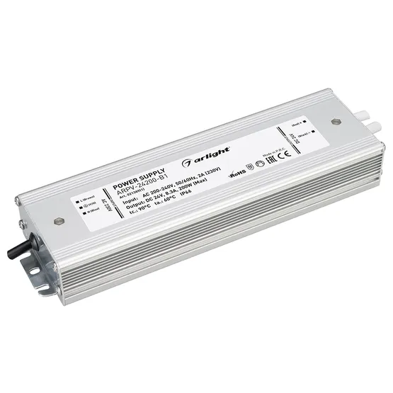 Фото товара Блок питания ARPV-24200-B1 (24V, 8.3A, 200W) (Arlight, IP67 Металл, 3 года)