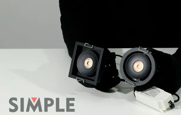 Встраиваемые карданные светильники серии SIMPLE